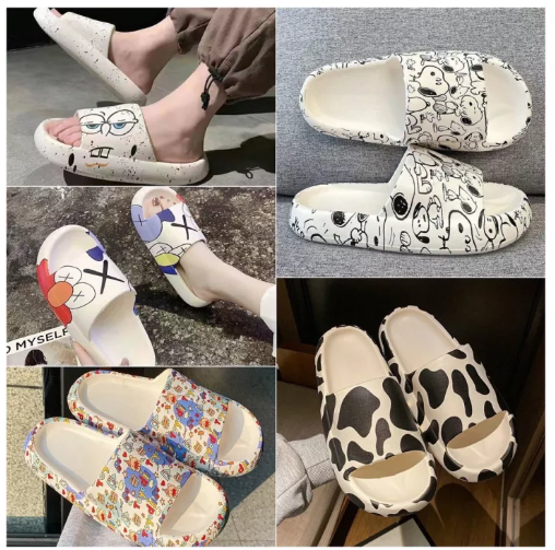 SAN97-น่ารักที่สุด รองเท้าแตะ รองเท้า ลำลอง รองเท้าแตะผู้หญิง รองเท้าสไตล์เกาหลี แบบสวม สีสันสดใส พื้นนิ่มใส่สบาย