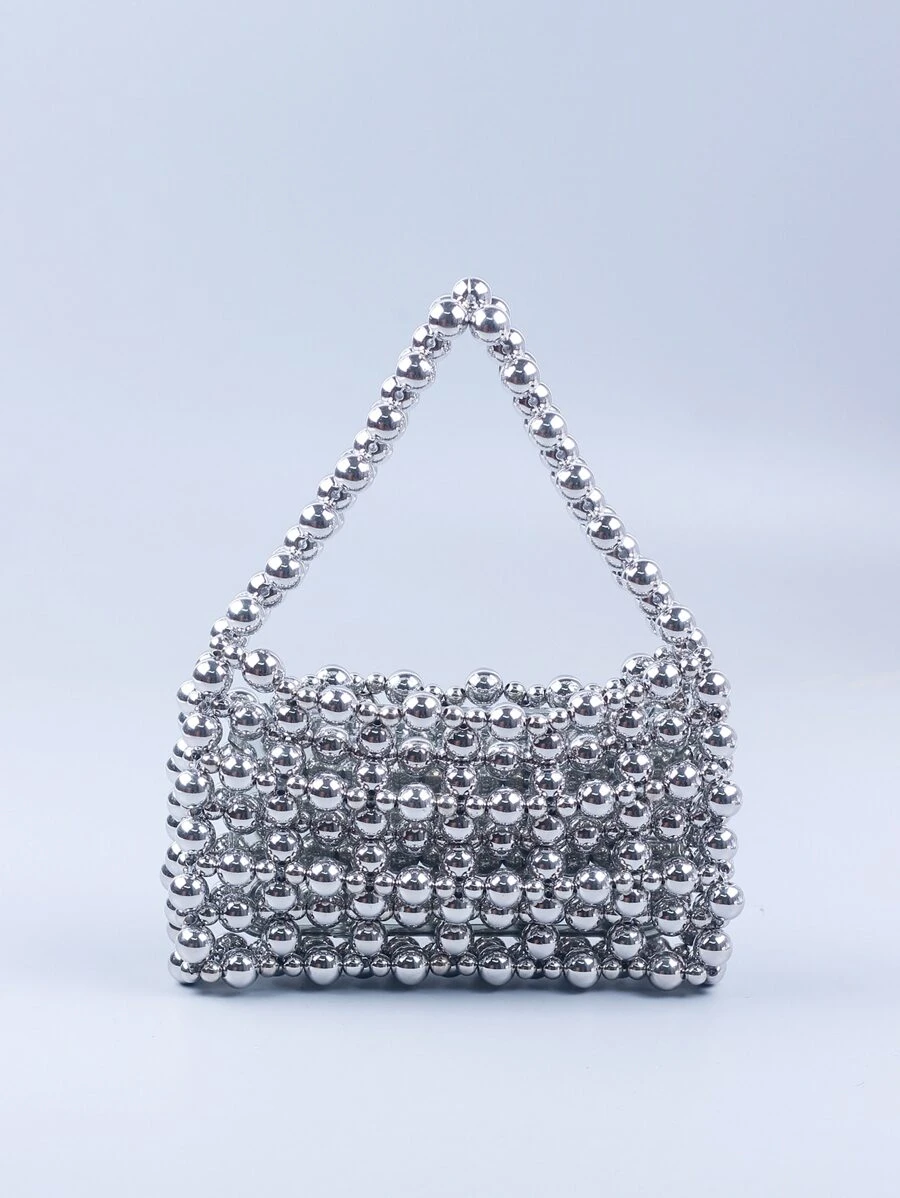 กระเป๋าถือ มินิ สายคล้องมือด้านบน ลูกปัดv-50