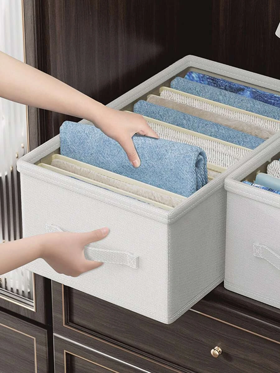 กล่องใส่เสื้อผ้า 1 ชิ้น สีพื้น หลายช่อง gg-65