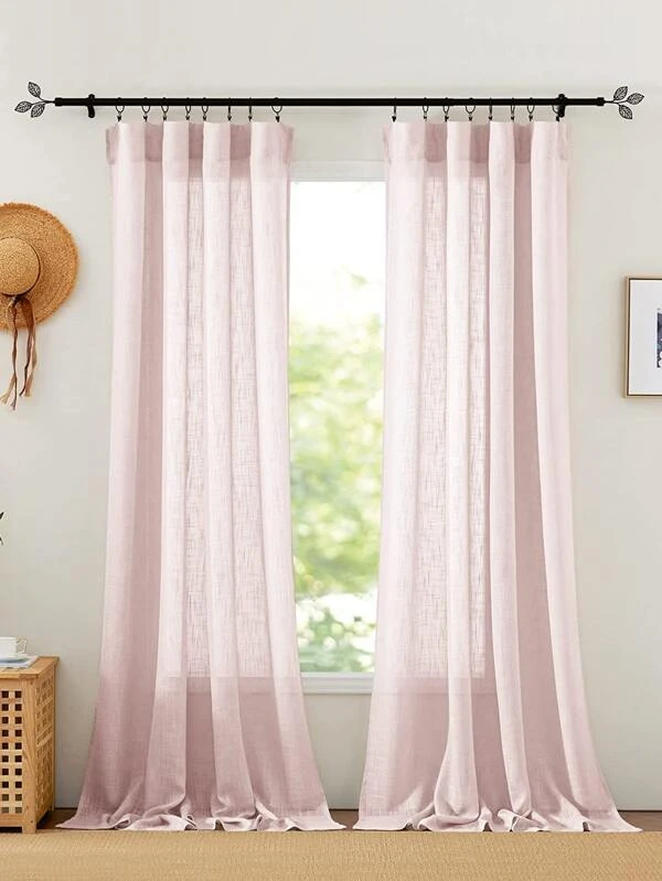 ผ้าม่าน ผ้าโปร่ง สีพื้น  ผ110