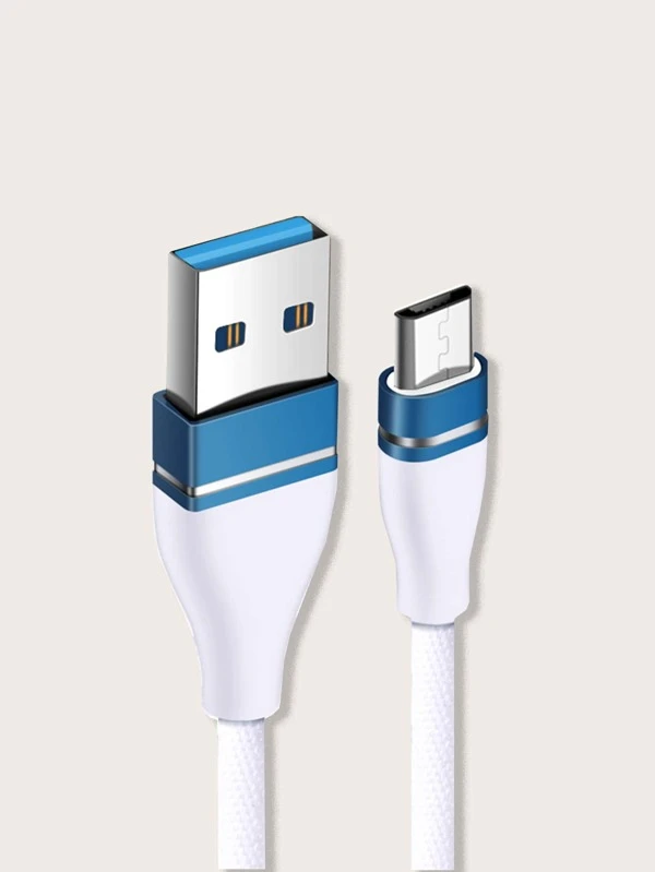 สายชาร์จข้อมูล Android แบบถักที่ชาร์จเร็ว b-96