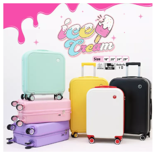 BAG06-กระเป๋าเดินทางเฟรมซิปรุ่น Ice cream Series