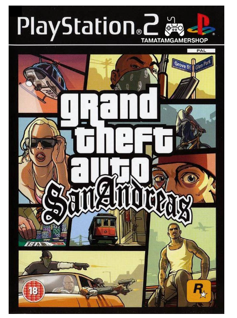 TM03-แผ่นเกมส์PS2 GTA San Andreas Ps2 เกมเพล2 Grand Theft Auto SAN ps2 GTA SAN ps2