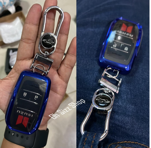 K26-เคสรีโมทแปลงกุญแจพับ (TPU Folding Key Cover) ฝาหน้าปิดปุ่มใส เคสสีสวย เงางาม Toyota, Vios, Yaris, Isuzu