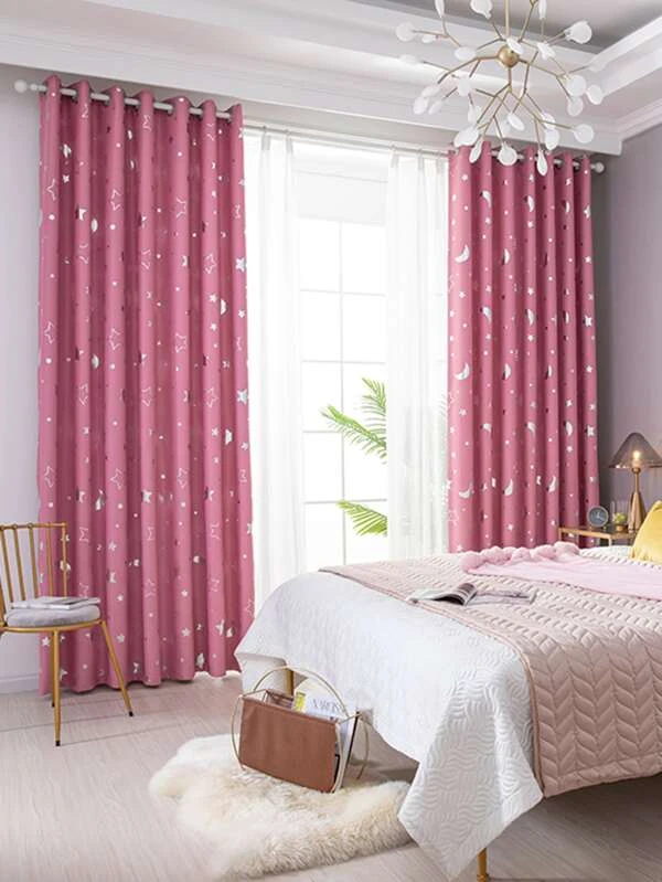 ผ้าม่านเดี่ยว การออกแบบ ดาว  031