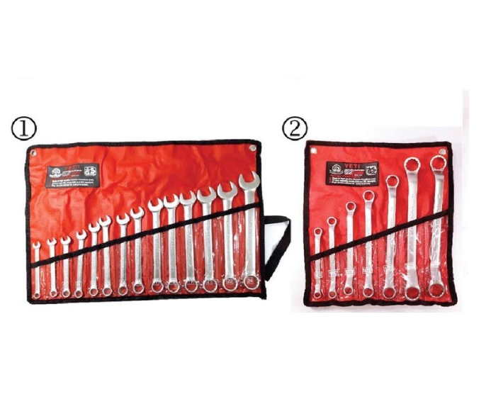 M-16 แพ็คคู่ถูกกว่า YETI ชุดประแจแหวนปากตาย 14ตัว พร้อม ชุดประแจแหวนคู่ 7ตัว YETI