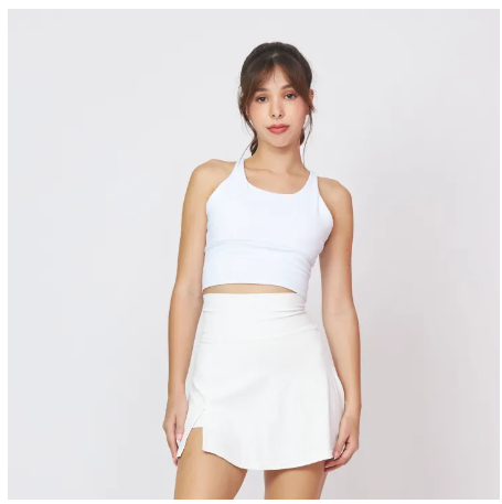SF06- Luxeflex Shaping Crop Top (Stockholm) - สปอร์ตบรา สีขาว / ชุดชั้นในออกกำลังกาย บราไขว้หลัง