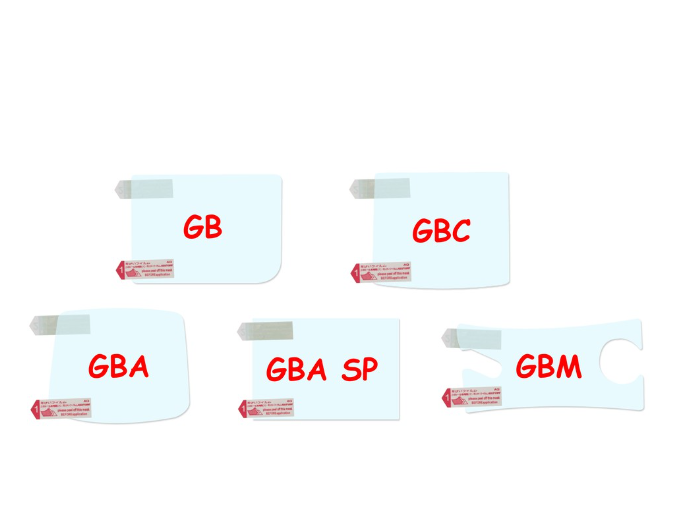 ROM44-ฟิล์มกันรอยเกมส์บอย LCD Screen Protector Film For Nintendo Gameboy GB GBA GBM GBA SP GBC