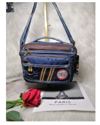 BAG83-แฟชั่นกระเป๋าสะพายหูถือรุ่นผ้ายืนใบใหญ่ กระเป๋าสะพายคาดลำตัว กระเป๋าสะพายอเนกประสงค์ รุ่นผ้ามาใหม่