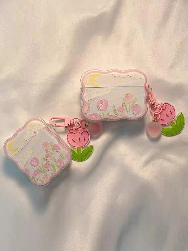 เคส เหมาะกับ Airpods พิมพ์ลาย ดอกไม้ e-52