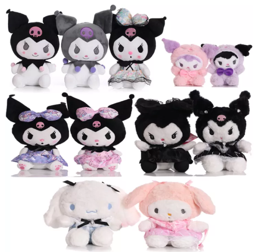 N37-1ชิ้น25ซมการ์ตูน Sanrio อะนิเมะ Kawaii Lolita Melody Kuromied ตุ๊กตาของเล่นตุ๊กตาตุ๊กตาสำหรับเด็กวันเกิดคริสต์มาสของขวัญ