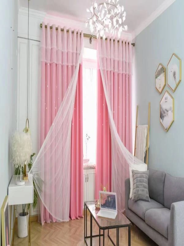 ผ้าม่าน ลูกไม้ ผ176