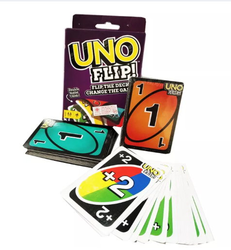 JIN33-เกมส์ไพ่ การ์ดไพ่ อูโน่ UNO FLIP บรรจุ 112 ใบ / UNO Card Game เกมคลาสสิค ฮิตตลอดกาล ของเล่นเด็ก Toys สร้างเสริมพัฒนาการเด็ก ของเล่นสำหรับเด็ก kidtoy
