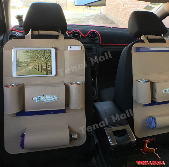 GX95-กระเป๋าใส่ของหลังเบาะรถยนต์ ที่ใส่ของหลังเบาะรถอเนกประสงค์ เก็บของในรถ แขวนหลังเบาะ กระเป๋าแขวนใส่ของ