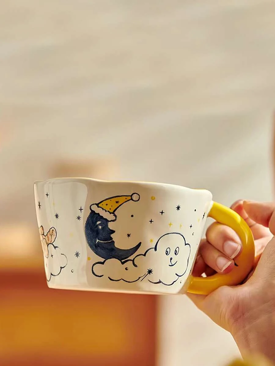 1 ชิ้น กราฟฟิค การ์ตูน แก้วมัค & พิมพ์ สโลแกน แก้วมัค  oo-132