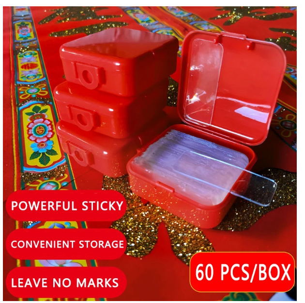 R59-60 ชิ้น เทปกาวใส ไม่ทําเครื่องหมาย เทปกาว แข็งแรง ตัดง่าย ความหนืดสูง เทปกาวสองหน้า