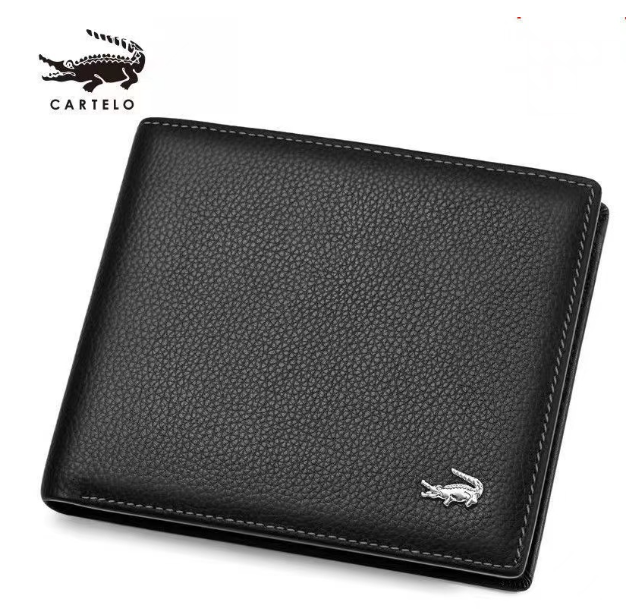 TOP33-กระเป๋าสตางค์หนัง PU ใบสั้น มี 2 สี สําหรับผู้ชาย