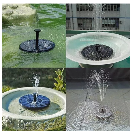 ROB69-น้ำพุพลังเเสงอาทิตย์ น้ำพุโซล่าเซลล์ แบบวงกลม อุปกรณ์จัดสวน /0974