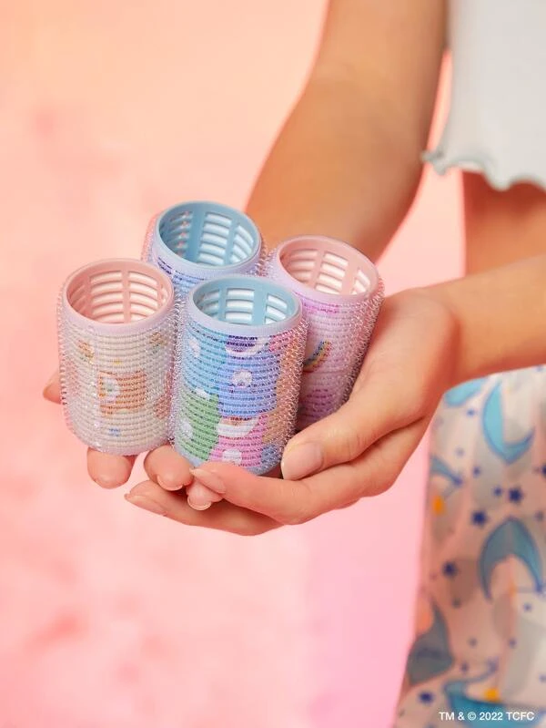 Care Bears เครื่องม้วนผม ภาพ การ์ตูน กาวในตัว 4 ชิ้น  k-30