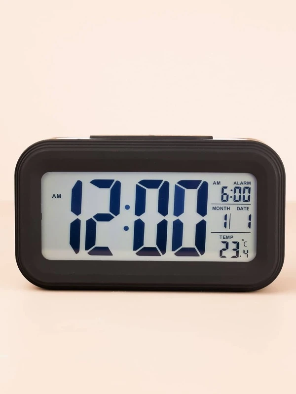 SHEIN Living Basic Living 1pc สี่เหลี่ยมผืนผ้านาฬิกาดิจิตอล  น-17