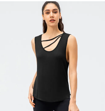 SF135-ท็อปส์โยคะของผู้หญิงหลวมสบายๆกีฬาเสื้อกั๊กเย็นและระบายอากาศแห้งเร็วโยคะวิ่งยอดนิยมเสื้อกั๊กออกกำลังกาย