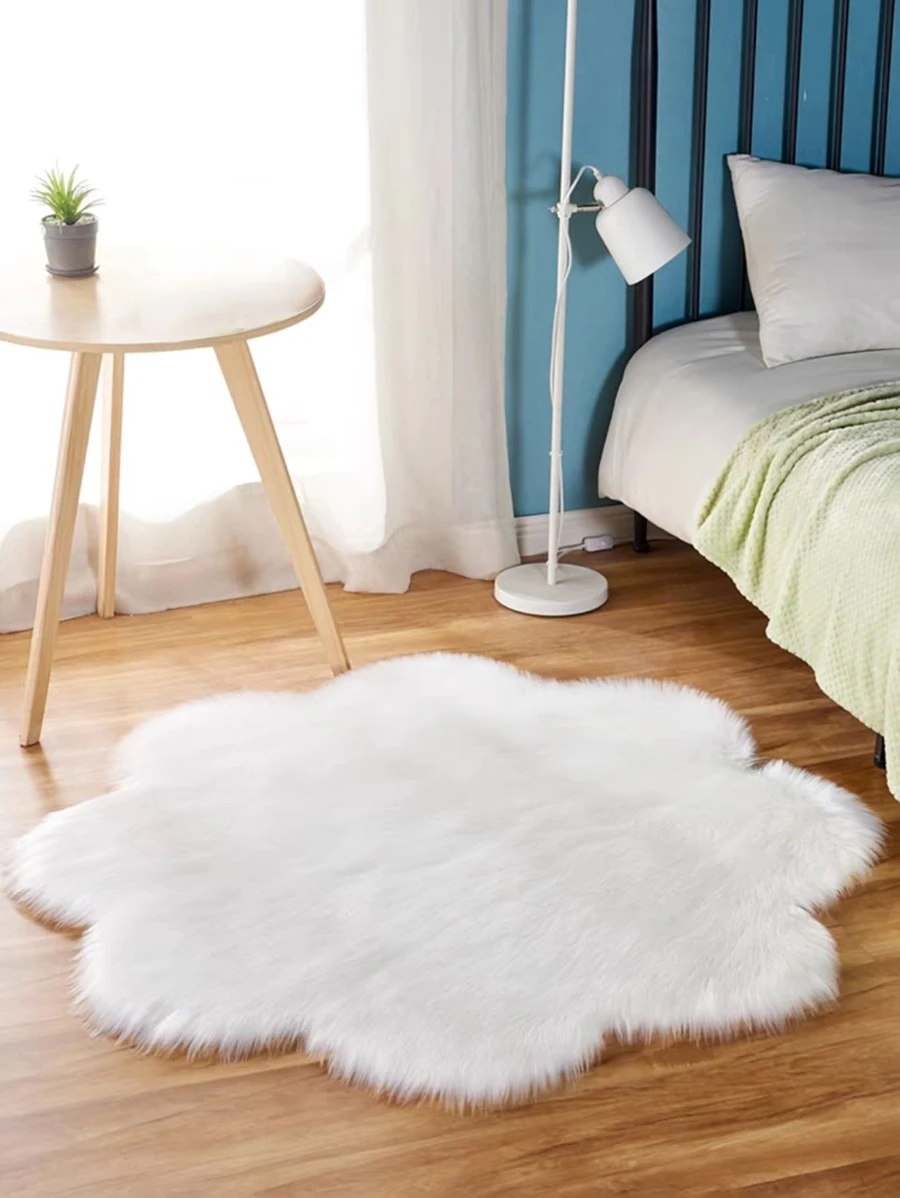 1 ชิ้น พรมพื้นที่ รูปร่าง เมฆ NG พรมขนสัตว์เทียม,เสื่อขนหนังแกะเทียม สำหรับห้องนั่งเล่น ห้องนอนเด็ก พรมนุ่ม  ii-67