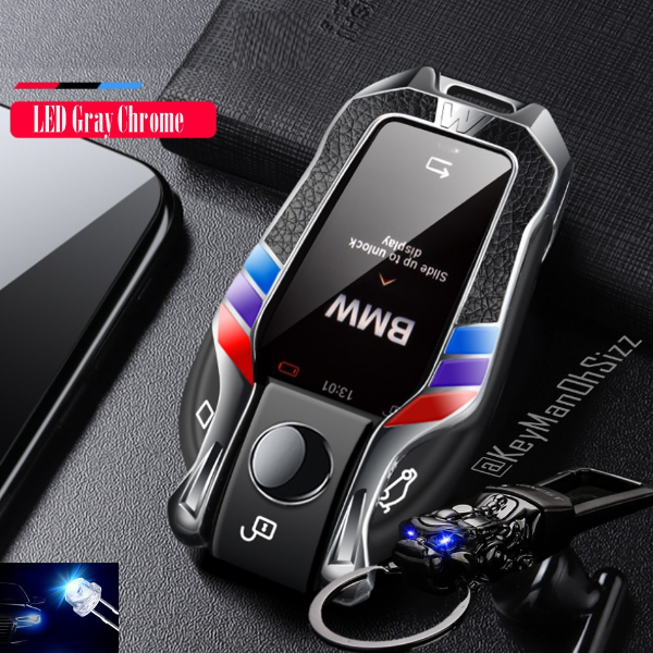 K96-เคสโลหะรีโมทรถบีเอ็มดับเบิ้ลยู BMW LCD Screen Full Package 2021 M Per BMW Key Case 7 Series 740 , 6 Series GT