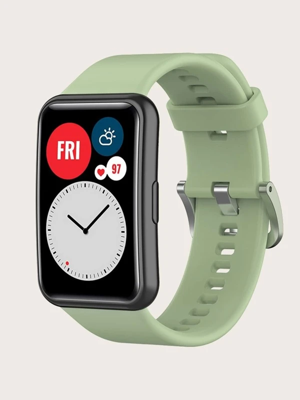 สายนาฬิกา ซิลิโคน สีพื้น เหมาะกับ Huawei Watch Fit  น-30