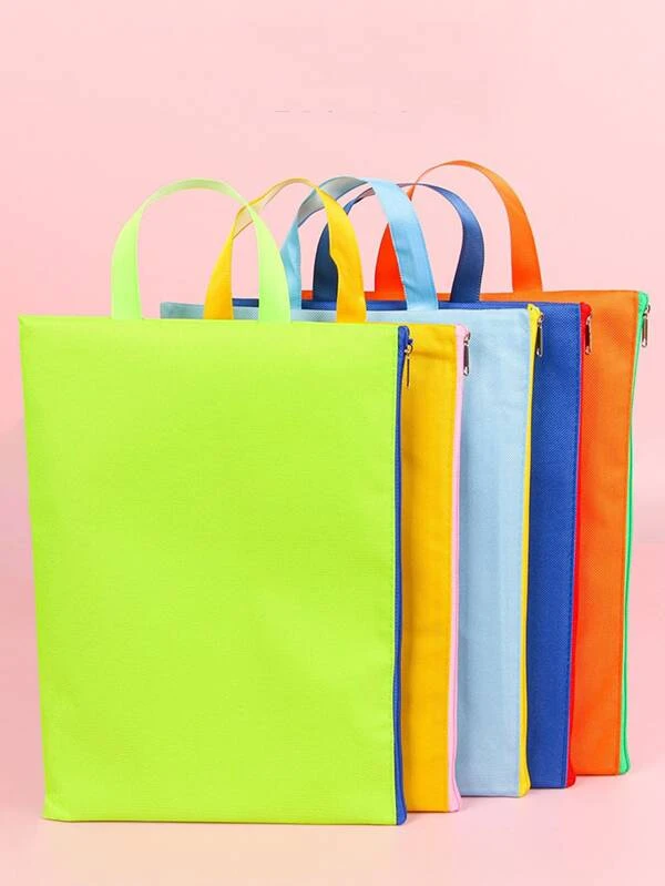 กระเป๋าแฟ้ม หลายชั้น สีสุ่ม 1 ชิ้น f-69