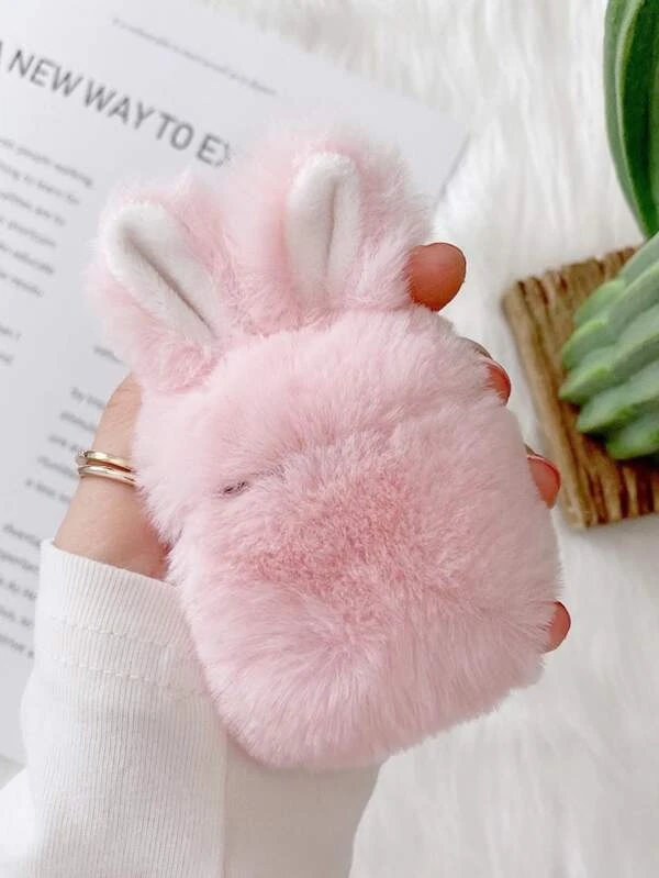 เคส เหมาะกับ Airpods ผ้าพลัฌ การออกแบบ กระต่าย e-35