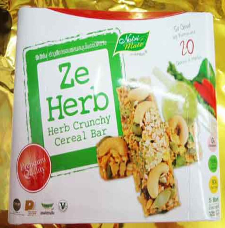 WA58-ซีเฮิร์บ(ธัญพืชผสมผลไม้ชนิดแท่ง) NUTRI MATE 125g