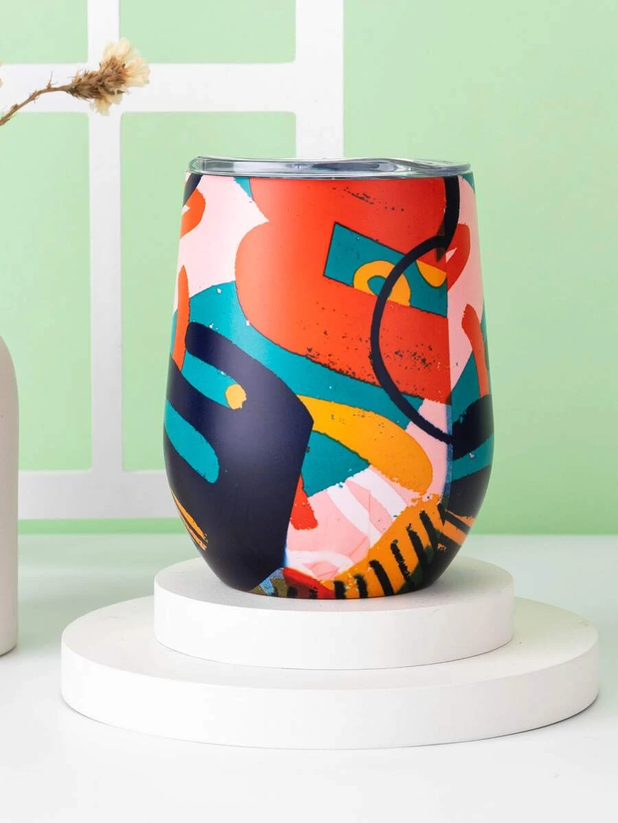 ทัมเบลอร์ สแตนเลส พิมพ์ กราฟฟิตี้ 1 ชิ้น oo-139