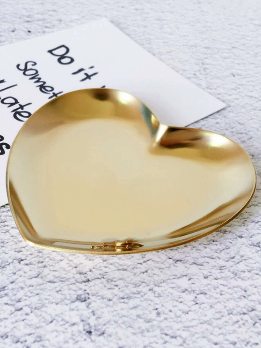 จานเก็บของ สแตนเลส รูปหัวใจ 1 ชิ้น  ff-95