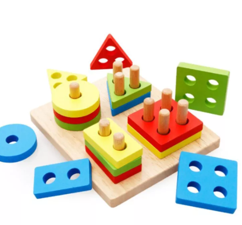 N76-บล็อกเรขาคณิต จิ๊กซอว์ไม้หลากสี เสริมทักษะและพัฒนาการ ของเล่น ของเล่นเด็ก ของเล่นไม้ ของเล่นเสริมพัฒนาการ ของเล่นฝึกทักษะ