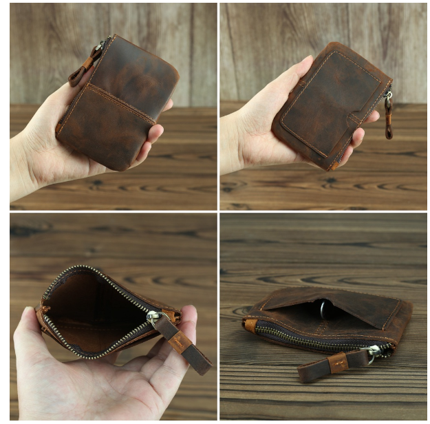 RAY16-กระเป๋าสตางค์ กระเป๋าเหรียญ กระเป๋าหนัง กระเป๋าตังต์ หนังวัวแท้ S3-55