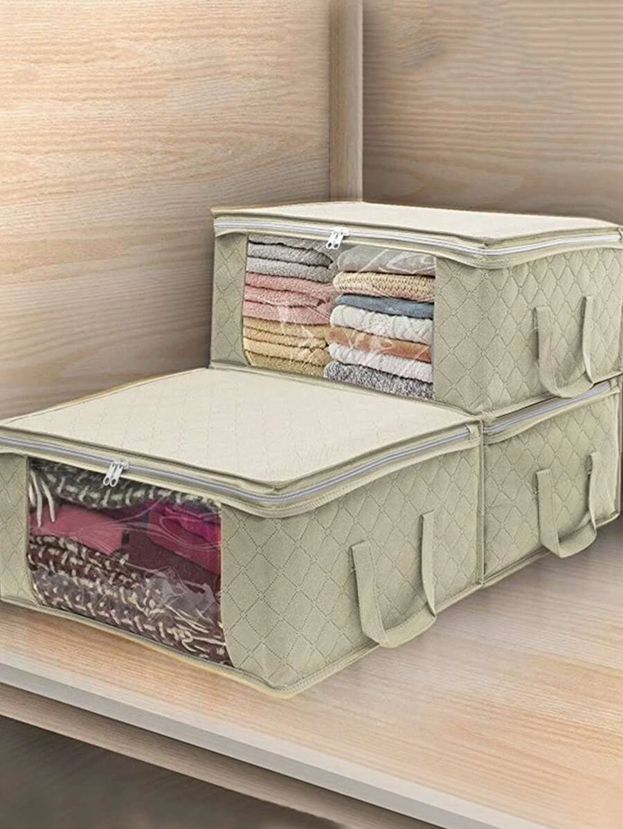 เซตกระเป๋าใส่เสื้อผ้า 1 ชิ้น สีพื้น กันน้ำ  gg-76