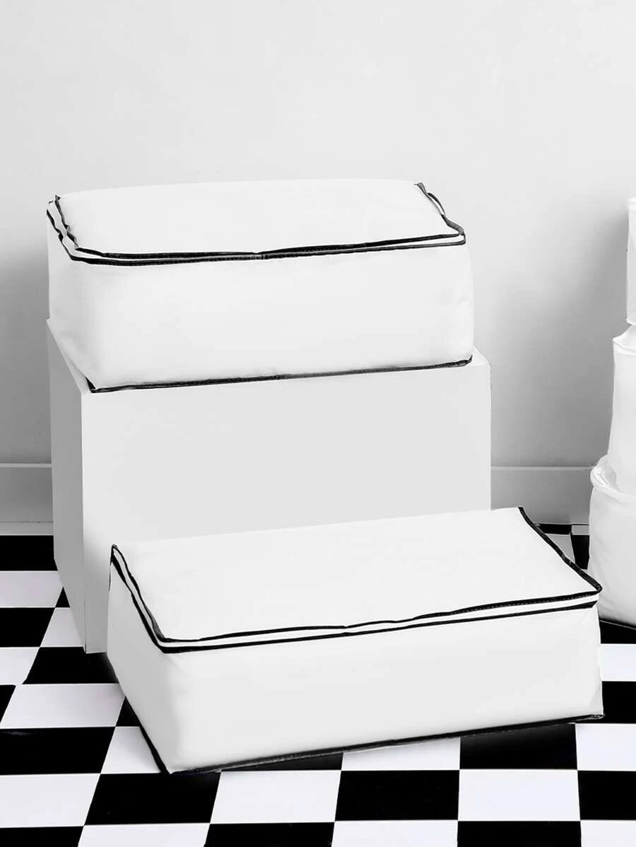 กระเป๋าเก็บเสื้อผ้า ขอบผูก บล็อกสี กันน้ำ 1 ชิ้น  gg-27