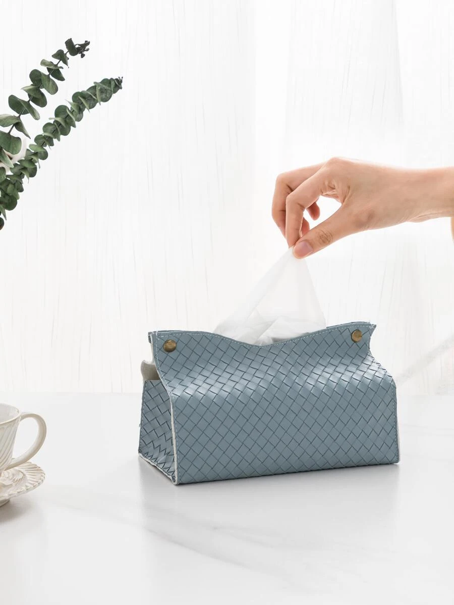 กล่องทิชชู่ ถักเปีย มีเท็กซ์เจอร์ 1 ชิ้น  nn-138