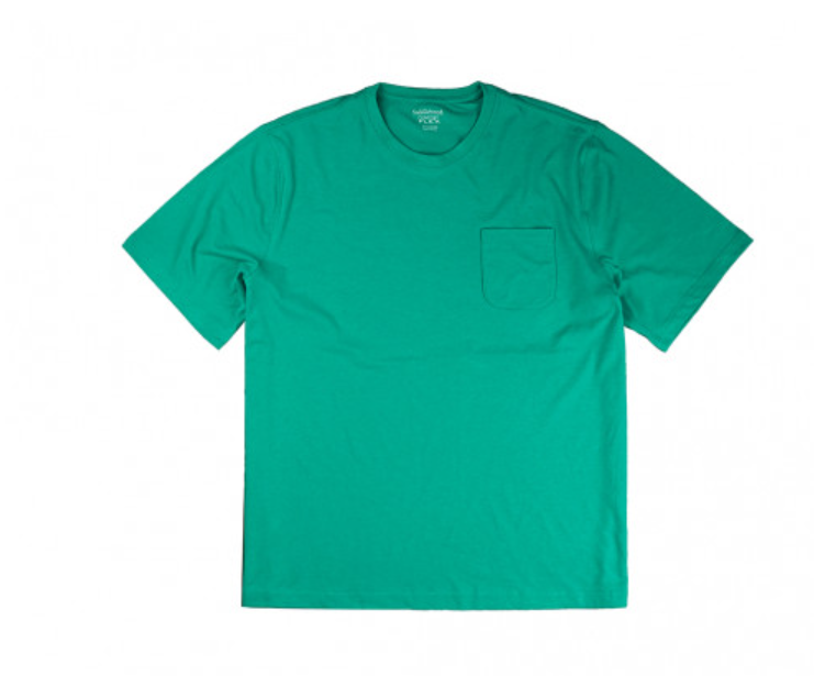 PE04-POCKET TEE คอกลมสีเขียว
