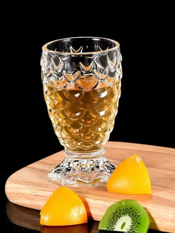 ถ้วยดื่ม กระจก น้ำ มินิมอลลิสต์ โปร่งใส ลาย เกล็ดปลา ออกแบบ สำหรับ บ้าน 1 ชิ้น  oo-25