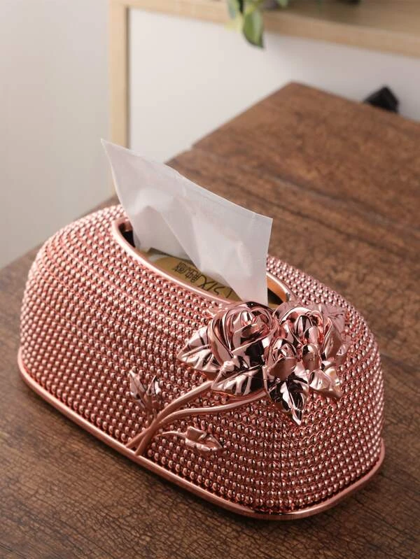 กล่องทิชชู่ ตกแต่ง ดอกไม้ 1 ชิ้น  nn-66