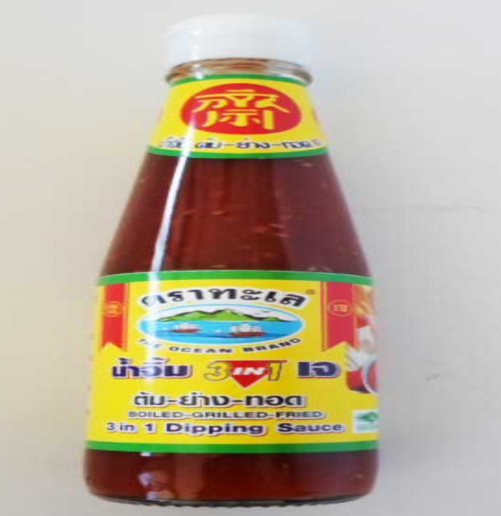 FD73-น้ำจิ้ม 3 in 1 เจ ต้ม-ย่าง-ทอดเจ ตราทะเล 320กรัม