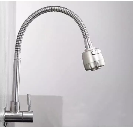 SA77-ก๊อกน้ำซิงค์ แบบนอน ปรับได้ 2 ระดับ สแตนเลส 304 หมุนได้360