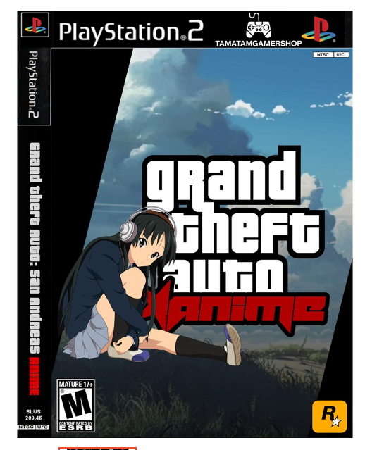 TM06-แผ่นเกมส์PS2 [GTA : ภาค ANIME LEGEND ALPHA] มีตัวละครเรื่องนารูโตะ เกมเพล2 แผ่นplay2 Grand Theft Auto