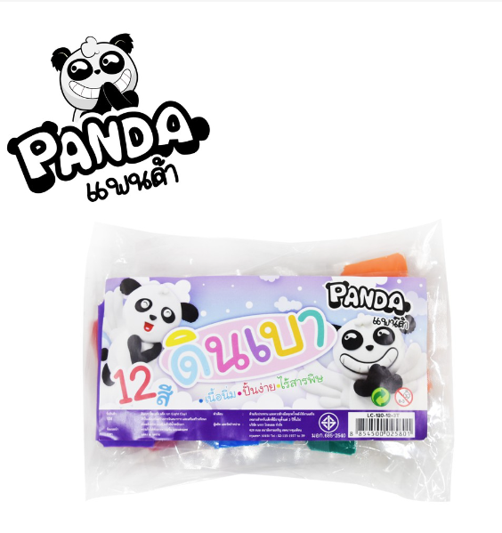 TOY85-PANDA ดินเบา ขนาด 120 กรัม 12 สี พร้อมเครื่องมือปั้น