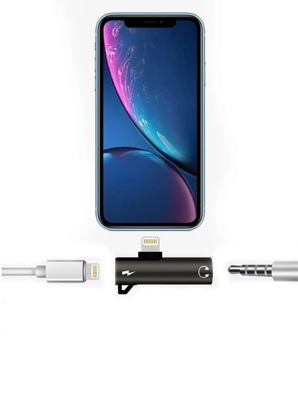 อะแดปเตอร์ สายชาร์จ Lightning Jack 2 In 1 b-8