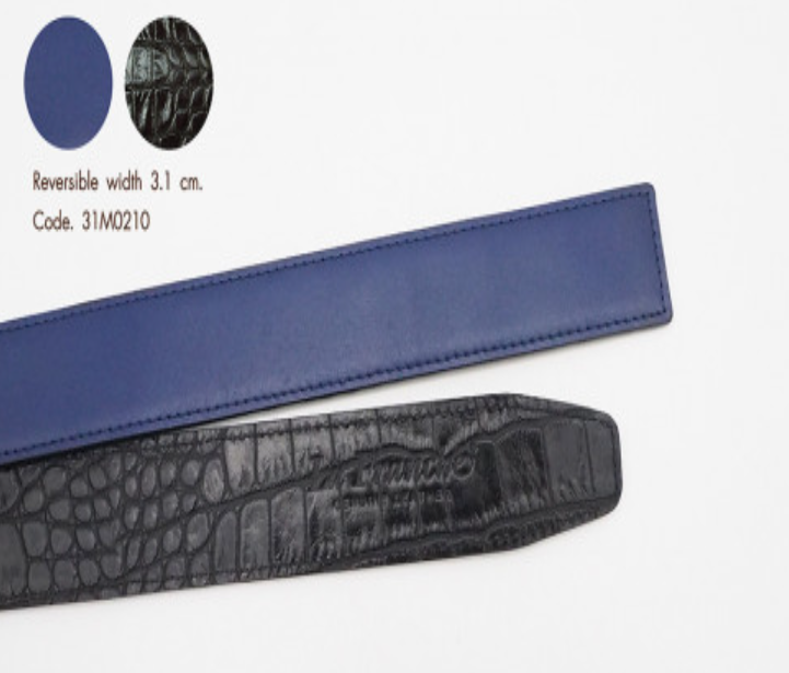 MAN67-3.1 cm. Reversible Nappa Royal Blue