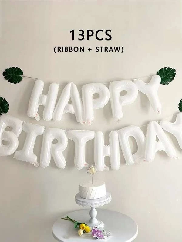 ปาร์ตี้วันเกิด ตัวอักษร รูปร่าง ลูกโป่ง 13 ชิ้น p-73