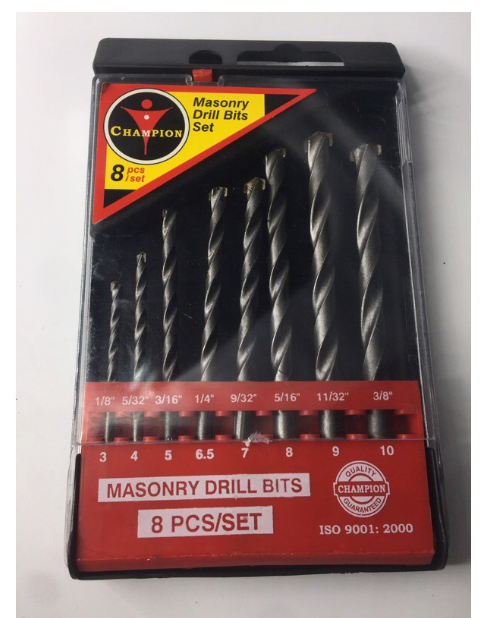 MW34-ดอกสว่านเจาะปูน เจาะคอนกรีต ยี่ห้อChampion (ชุด8ดอก)