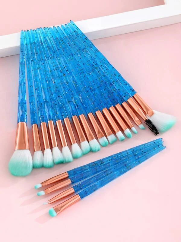 เซ็ต แปรงแต่งหน้า กลิตเตอร์ ด้ามจับ 20 ชิ้น e-53